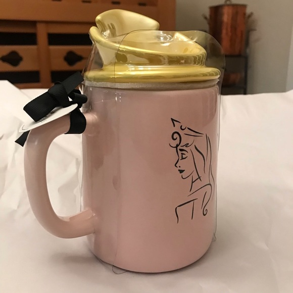 Rae Dunn "SLEEPING BEAUTY" PINK MUG WITH CROWN TOPPER - Picture 5 of 8